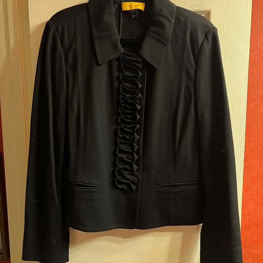 Black Ruffled Women's Jacket